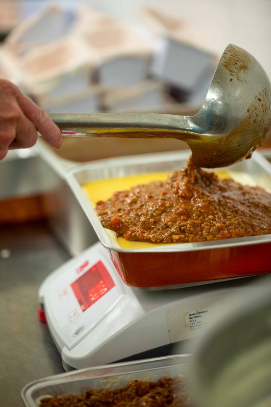 Préparation des lasagnes