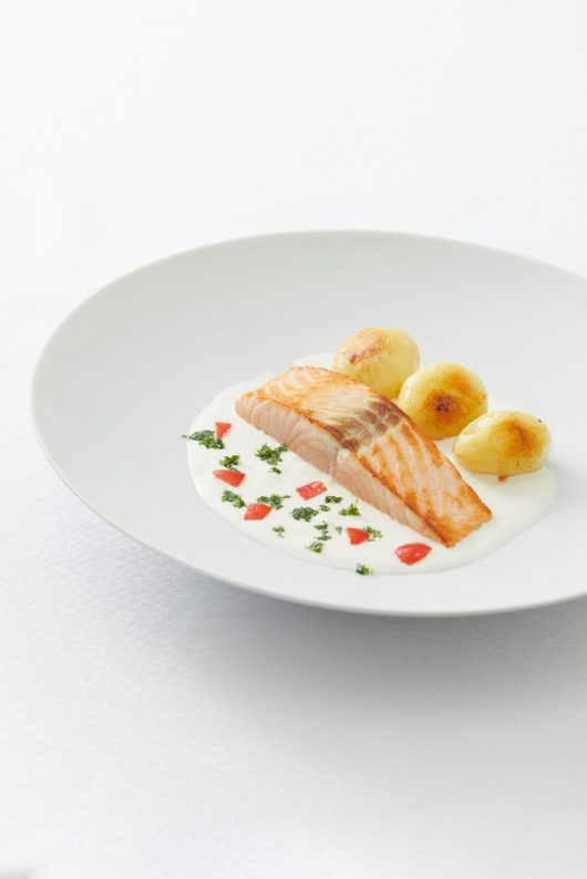 Pavé de saumon au beurre blanc